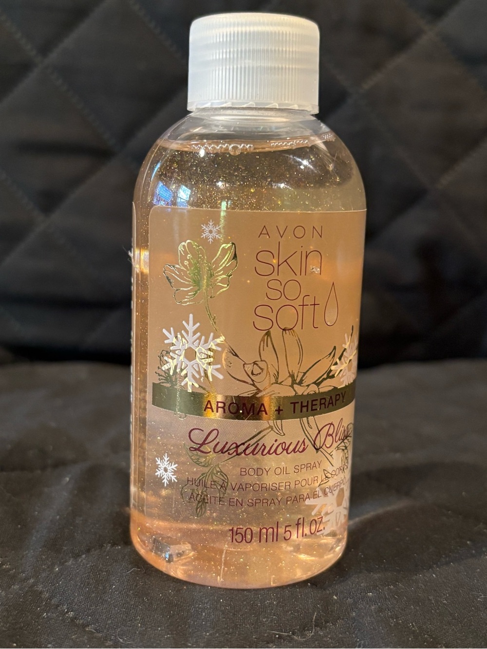 Avon Skin So Soft Luxurious Bliss Shimmery Peach-Gold Body Oil